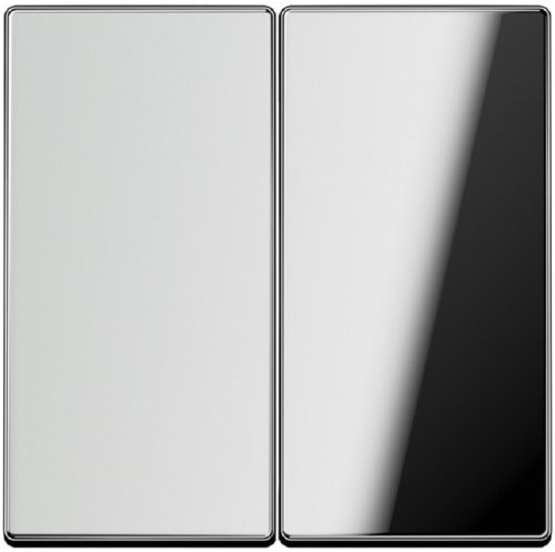 Лицевая панель Jung LS990 metal для 2-кл. выключателя хром картинка